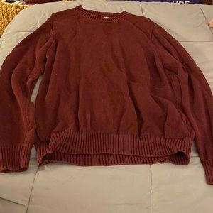 Burgundy sweater lightly worn